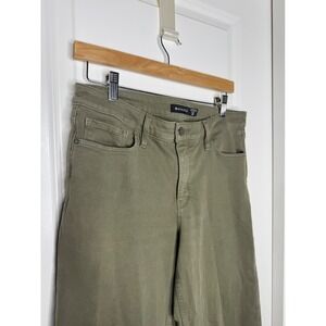 Athleta Olive Green High Rise Straight Leg Cropped Pants Women's Size 12